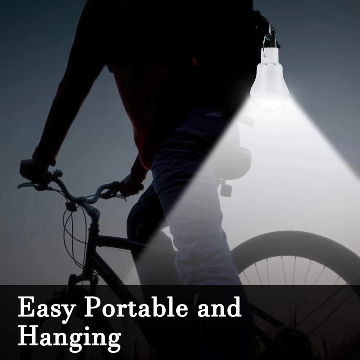 Ampoule solaire puissante LED avec panneau solaire, usage intérieur et extérieur à faible consommation – Image 5