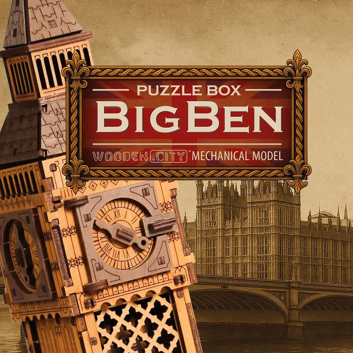 3D Boîte en Bois Énigmatique Big Ben – Image 2