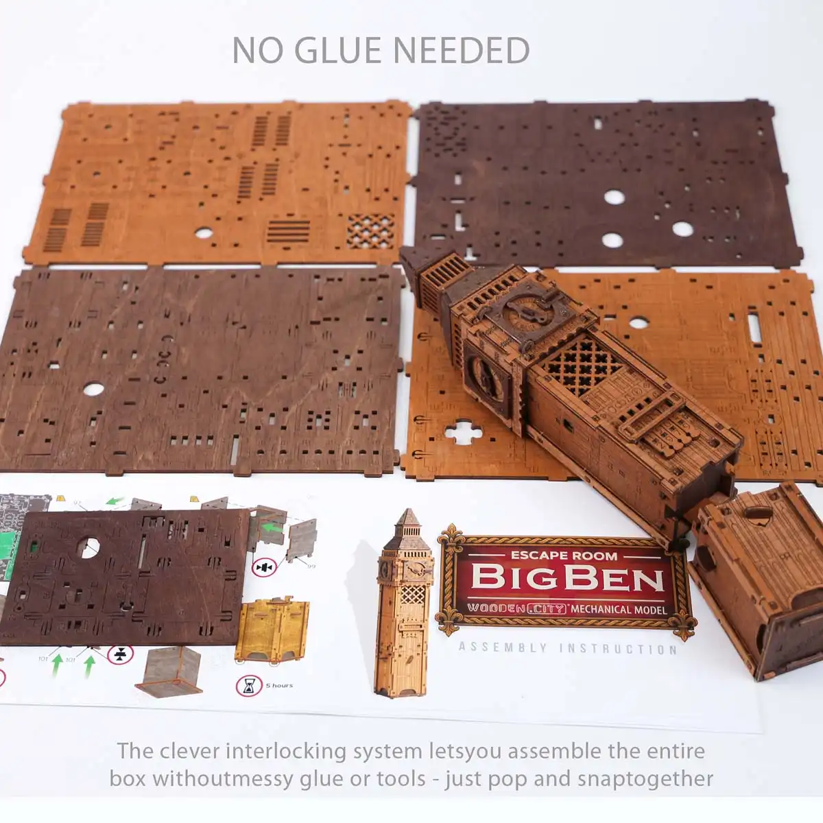 3D Boîte en Bois Énigmatique Big Ben – Image 4