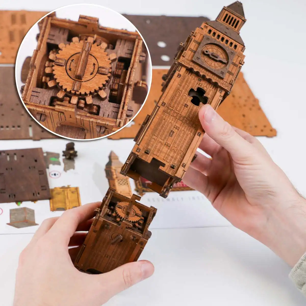 3D Boîte en Bois Énigmatique Big Ben – Image 7