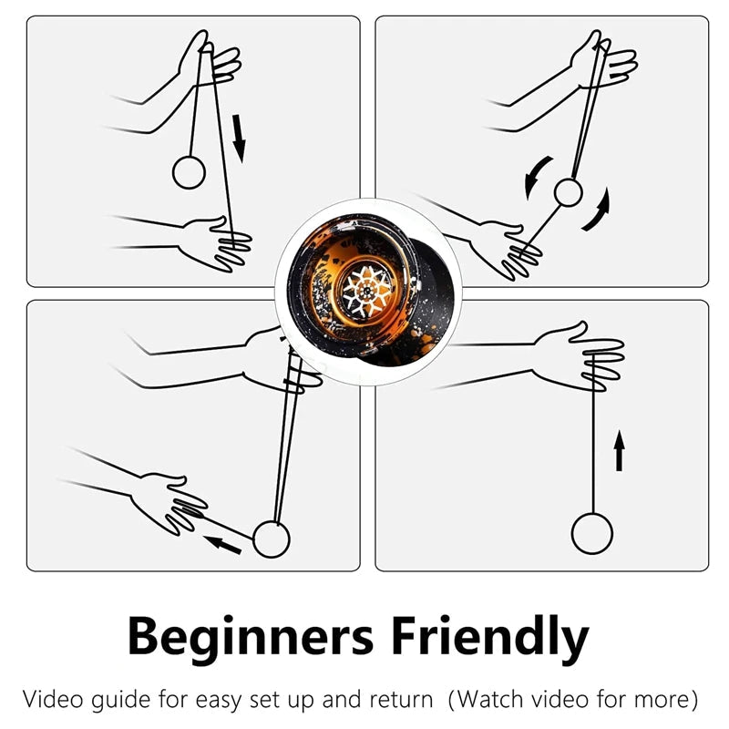 Yoyo Professionnel en Métal, Haute Vitesse avec Roulement à 10 Billes, Alliage d’Aluminium, Jouet pour Enfants et Adultes – Image 6