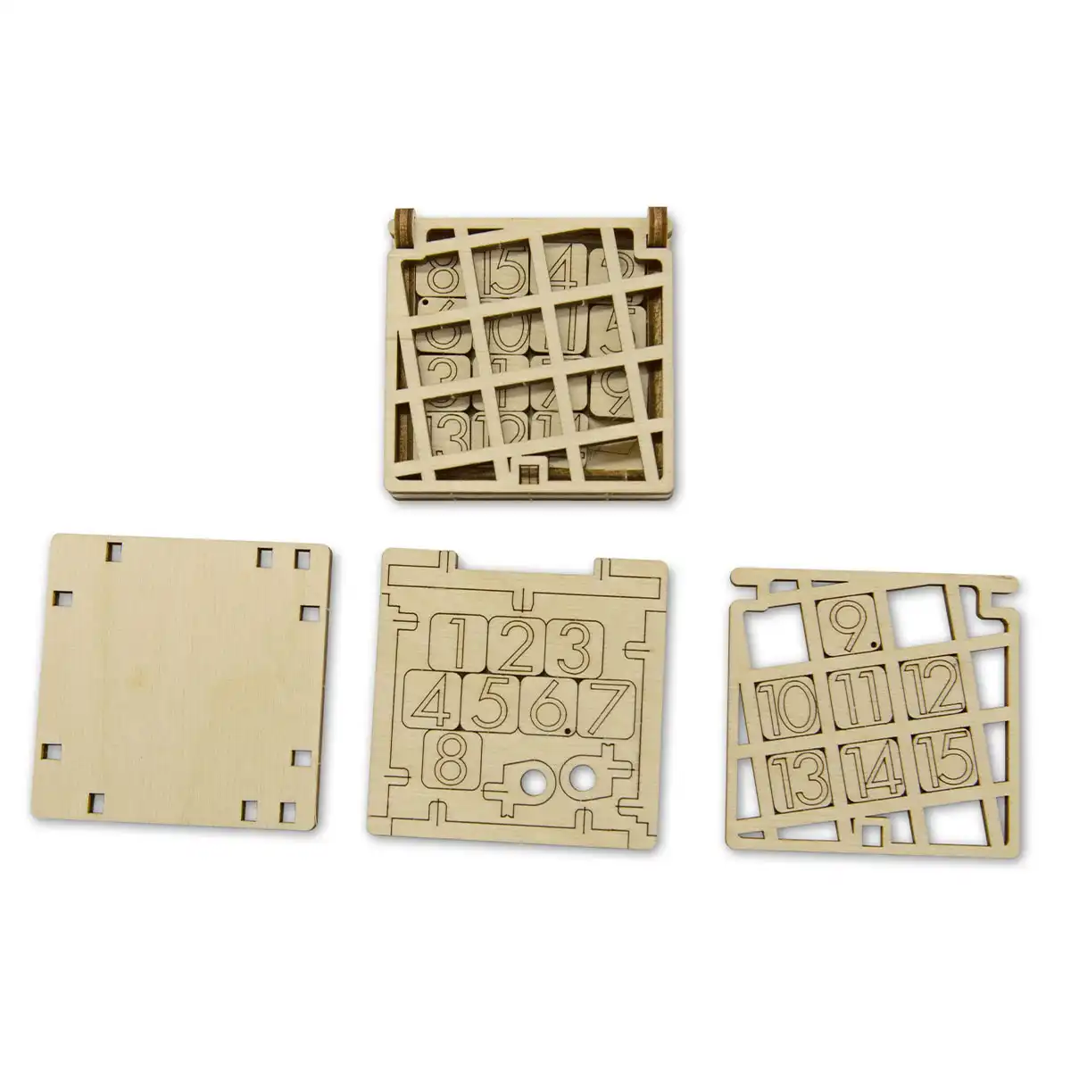 3D Wooden Game Puzzle – Brain Teasers IQ Fifteen Puzzle – Image 4