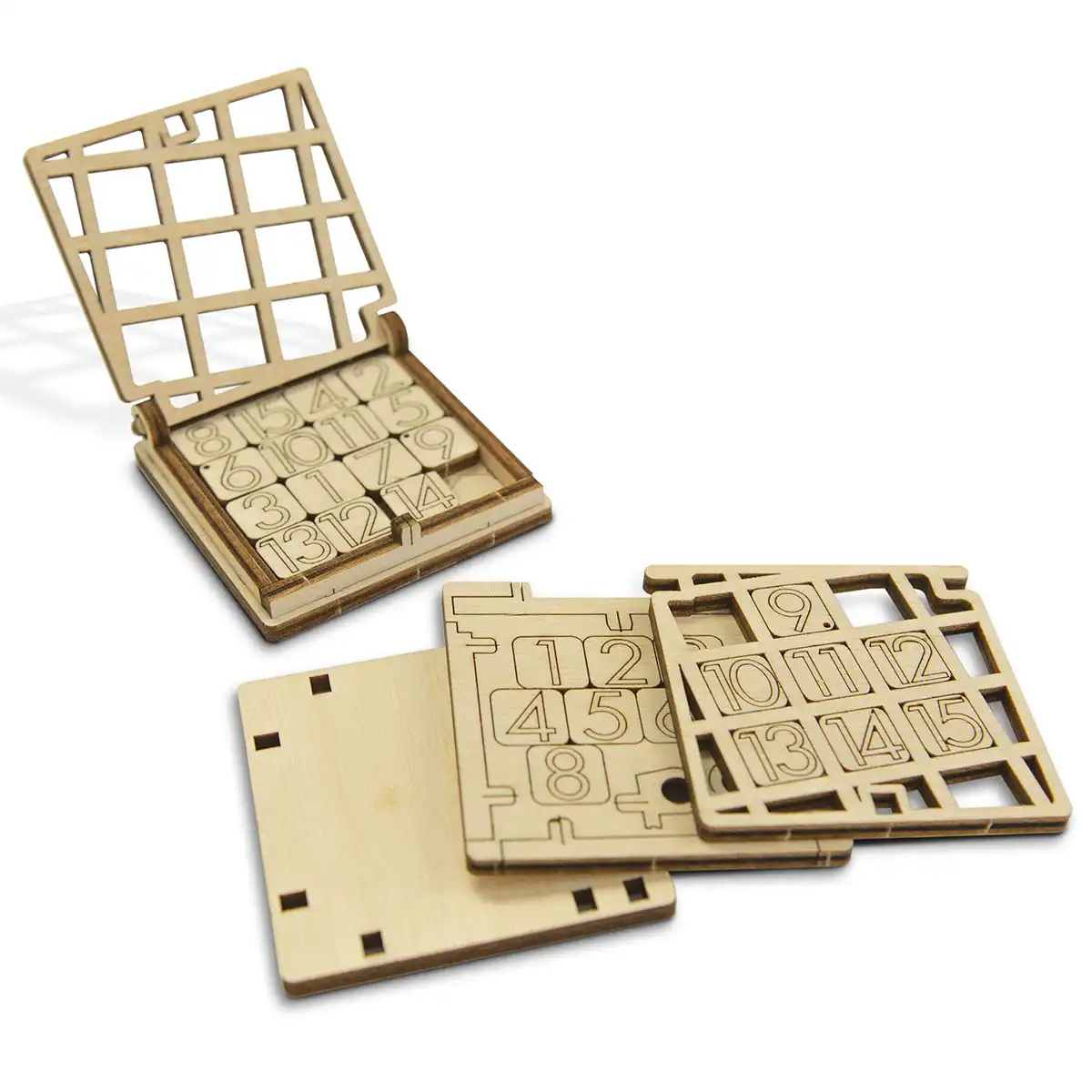 3D Wooden Game Puzzle – Brain Teasers IQ Fifteen Puzzle – Image 3