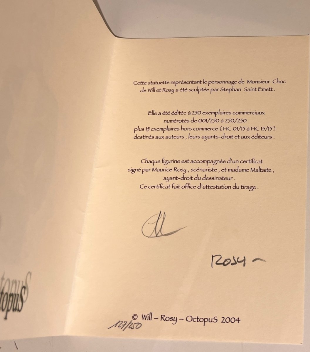 Will – Tif et Tondu – Figurine Mr Choc dans son fauteuil – St Emett – (2004) – Image 6