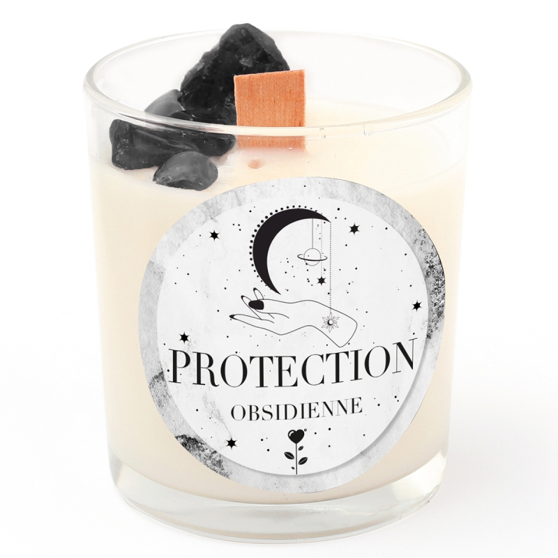Bougie lithothérapie – Obsidienne – Image 3