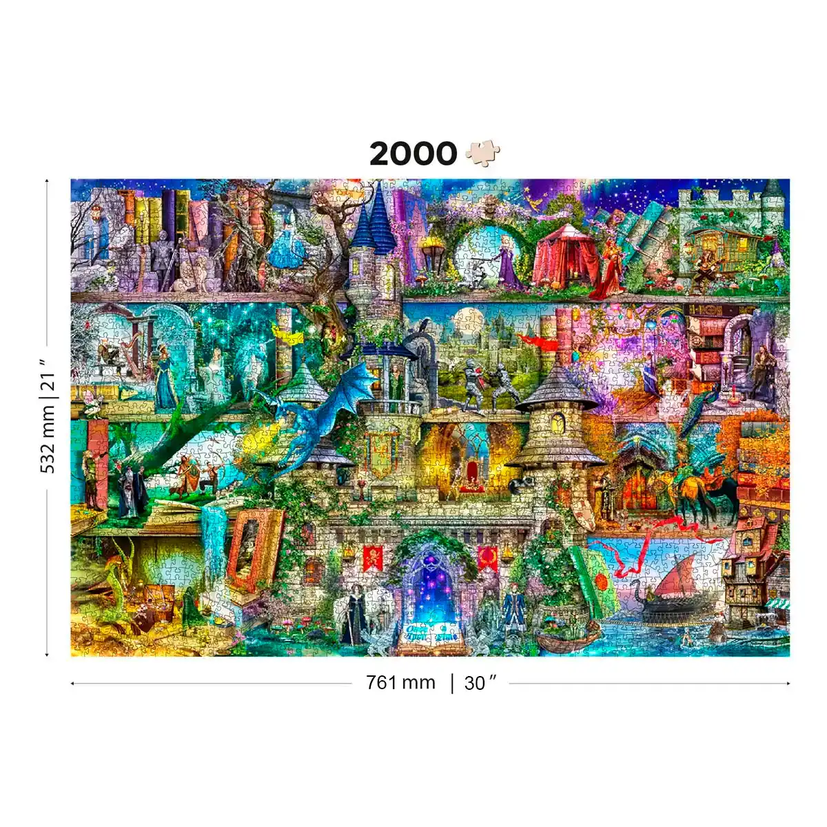 Il était une fois un conte de fées Puzzle en Bois 2000 Pièces – Image 6