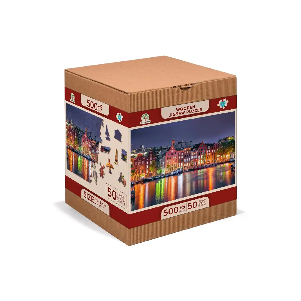 Amsterdam la Nuit, Puzzle en Bois 500 Pièces – Image 3