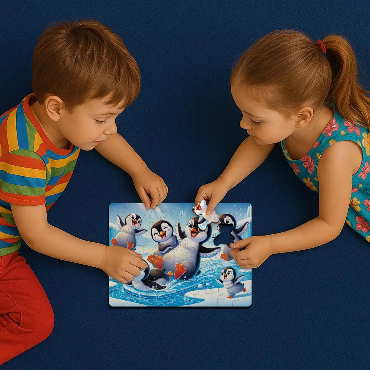 Wooden Puzzle 40 Happy Penguins – Image 5